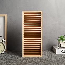 Wheat Wooden Storage Rack for Headbands, Hair Clip, Rectangle, Wheat, 32x14x6cm