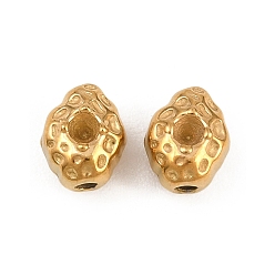 Rhombus 304 из нержавеющей стали бусы, геометрия, реальный 18 k позолоченный, ионное покрытие (ip), ромб, 8x7x6 мм, отверстие : 1.6 мм