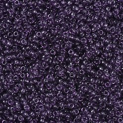 (RR157) Transparent Amethyst MIYUKI Round Rocailles Beads, Japanese Seed Beads, (RR157) Transparent Amethyst, 11/0, 2x1.3mm, Hole: 0.8mm, about 5500pcs/50g