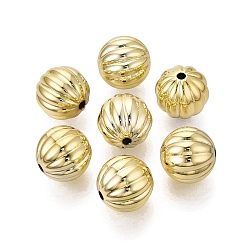 Golden Plated UV Plating Acrylic Beads, Pumpkin, Golden Plated, 17mm, Hole: 2.5mm