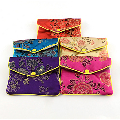 (52) Непрозрачная лаванда Прямоугольник ткани на молнии сумки, пакет, кошелек, разноцветные, 10x12 см