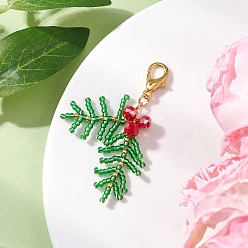 Золотой Стекло подвесные украшения, лист, золотые, 56 мм