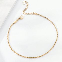 Золотой Пляжные браслеты-цепочки из нержавеющей стали для женщин, золотые, 9-1/8 дюйм (230 мм)