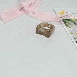 Светло-коричневый 1поликарбонатные прямоугольные акриловые манжетные кольца, загар, внутренний диаметр: 17 мм