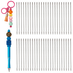 Нержавеющая Сталь Цвет 50 шт. 201 штифт для шариковой ручки из нержавеющей стали, цвет нержавеющей стали, 77x1.5 мм