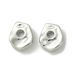 Платина Латунные бусины, без кадмия, без никеля и без свинца, самородки, платина, 6x5x2 мм, отверстие : 1.4 мм