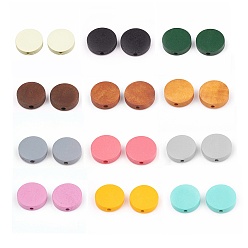 (52) Непрозрачная лаванда Бусины из натуральной груши, окрашенные, плоско-круглые, разноцветные, 20x5 мм, отверстие : 2 мм