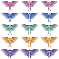 (52) Непрозрачная лаванда 20 шт. 5 цвета ткани имитация марли бабочка орнамент аксессуары, разноцветные, 59~61x98~99x0.1~0.5 мм, 4 шт / цвет