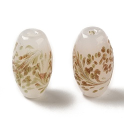 Цвет Древесины Бусины лэмпворк , баррель, деревесиные, 24.5x14.5 мм, отверстие : 1.6 мм