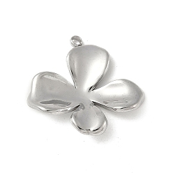 Нержавеющая Сталь Цвет 304 подвески из нержавеющей стали, цветочный шарм, анти-тускнение, цвет нержавеющей стали, 26x26x4 мм, отверстие : 2 мм