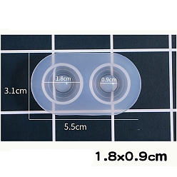 Белый Силиконовые формы глазки куклы своими руками, для уф-смолы, изготовление эпоксидной смолы, белые, 55x31 мм, Внутренний диаметр: 18 мм и 9 мм