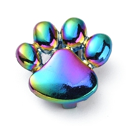 Rainbow Color Подвески из сплава цвета радуги, отпечаток кошачьей лапы, 14.5x15x4.5 мм, отверстие : 11x2 мм