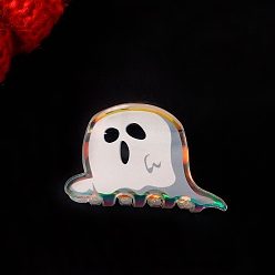 Разноцветный Заколки для волос из пвх, призрак, красочный, 75x45x45 мм