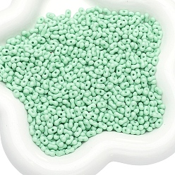 Аквамарин Непрозрачные акриловые бусины в виде арахиса, аквамарин, 6x4 мм, о 105 шт / комплект