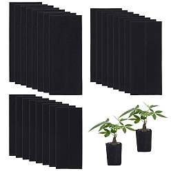 Black 150Pcs 3 Styles Rectangle Non-woven Fabrics Plant Grow Bags, Plant Supplies, Black, 150~195x65~80x1mm, 50pcs/style