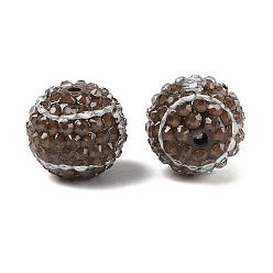 Baseball Спортивная тематика непрозрачные акриловые смоляные бусины, круглые, бейсбол, 20 мм, отверстие : 2.5 мм