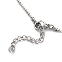 Stainless Steel Color 304 Stainless Steel Ball Chain Necklaces, with Lobster Claw Clasps, Stainless Steel Color, 15.94 inch(40.5cm)