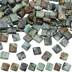 Африканский Бирюза(яшма) 2 нити натуральной африканской бирюзы (яшмы) бусины нити, 2-луночное, прямоугольные, 5.5~6x5x2.5 мм, отверстие : 0.9 мм, около 69~70 шт / нитка, 15.12~15.2 дюйм (38.4~38.6 см)