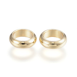 Золотой 304 из нержавеющей стали бусы, бусины с большим отверстием, рондель, золотые, 7x2 мм, отверстие : 5 мм