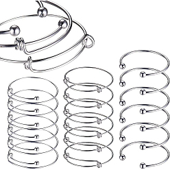 Couleur Mélangete Ensembles de fabrication de bracelet en laiton, Avec bracelets réglables et bracelets de couple, couleur mixte, 62~67mm