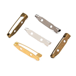 (52) Непрозрачная лаванда 2 отверстия железа брошь контактный назад булавки на вылов бар, разноцветные, 30x5x6 мм, отверстия: 1.5 мм, штифты: 0.5 мм