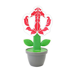 Cerise Stainless Steel & Plastic Scissors, for DIY Handmade Thread Scissors, Flower, Cerise, 156x80mm