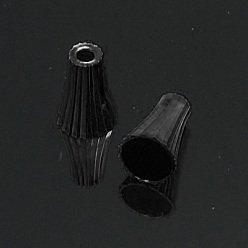 Bronze Laiton cônes de perles, gris anthracite, 11.5x8mm, Trou: 6mm
