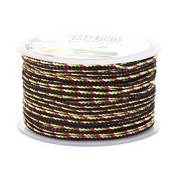 Темно-Зеленый Разноцветный декоративный нейлоновый витой шнур, нейлоновая веревка, для украшения дома, украшать костюмы, сумка на шнурках, темно-зеленый, 2 мм, около 25.1 ярдов (23 м) / рулон