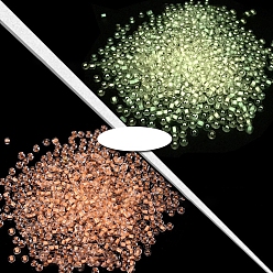 Персиковый Слойка Светящиеся прозрачные круглые стеклянные бусины, ювелирные аксессуары своими руками, светящиеся в темноте бусы, розовые, 3 мм, 450 г