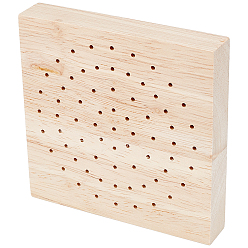 Круглые Держатель для палочек для еды из дуба, глиняные фигурки кукольные витрины, для гончарных изделий, глиняных моделей и дисплеев для выбора еды, пшеничный цвет, круглые, 10x10x1.8 см