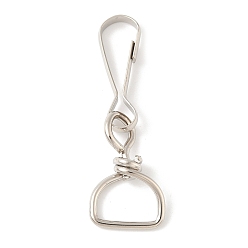 Платина Железа поворотные застежки, арка, платина, 58 мм, Кулон : 29.5x18.5x7.5 мм