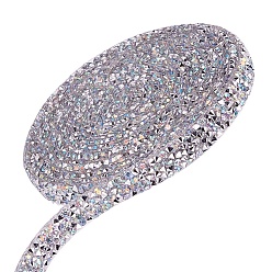 Прозрачный АВ Блестящая смола исправления горный хрусталь (клей-расплав на спине), горный хрусталь, аксессуары для костюма, ясно AB, 10x2.5 мм, 3 двор / рулон