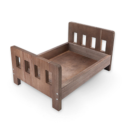 Coconut Brown Polyethylene Fiber Newborn Photography Props Bed, Rectangle, Coconut Brown, 280x385x52mm