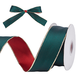 Темно-Зеленый Лента из полиэстера, аксессуары для упаковки букетов, темно-зеленый, 1-5/8 дюйм (40 мм), около 10.00 ярдов (9.14 м) / рулон