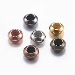 (52) Непрозрачная лаванда Латунные бусины, рондель, разноцветные, 6x3.6 мм, отверстие : 3 мм