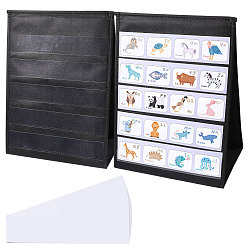 Черный 20 Сумки, тканевый настольный календарь, подставка для календаря, с бумажными карточками, чёрные, 42.5x32x21 см