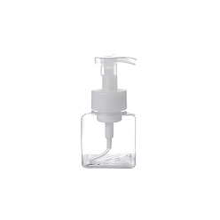 Transparent 250 ml nachfüllbare Schaumseifenspender aus Petg-Kunststoff, mit pp plastikpumpe, zum duschen, Flüssigseife, Transparent, 14.4x7 cm, Kapazität: 250 ml (8.45 fl. oz)