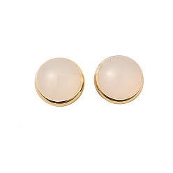 Золотой Силиконовые гайки для ушей, с латунной фурнитурой , полукруглый, золотые, 6x4 мм, отверстие : 0.5 мм