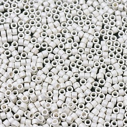 (DB0551F) Matte Sterling Plated MIYUKI Delica Beads, Cylinder, Japanese Seed Beads, 11/0, (DB0551F) Matte Sterling Plated, 1.3x1.6mm, Hole: 0.8mm, about 2000pcs/bottle, 10g/bottle