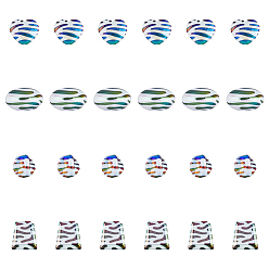 Mixed Shapes 40шт 4 стиль УФ-покрытие непрозрачные акриловые бусины, с покрытием AB цвета, Сердце и самородки, трапеция и рондель, разнообразные, 15.5~24.5x12~19.5x6~14 мм, отверстие : 2~5.8 мм, 10 шт / стиль