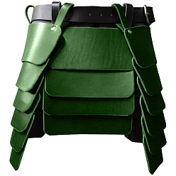 Зеленый Юбка из искусственной кожи в стиле средневекового викинга, аксессуары для одежды эпохи Возрождения, зелёные, 426x245x11 мм