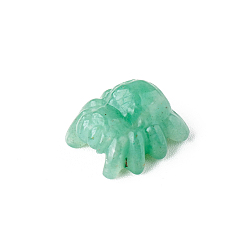 Зеленый Авантюрин Украшение дисплея скульптуры из натурального зеленого авантюрина, для домашнего офисного стола, паук, 30x25 мм