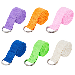 (52) Непрозрачная лаванда 6шт. 6 цвета полиэстер хлопок ремень для йоги и растяжки, разноцветные, 1810x38x1.5 мм, 1 шт / цвет