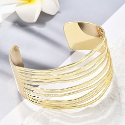 Золотой Полые латунные манжеты открытые браслеты, долговечный, золотые, внутренний диаметр: 2-1/2x2-1/4 дюйм (6.4x5.6 см), 37.5 мм