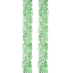 Светло-зеленый Прозрачные стеклянные бусины, с эмалью, краб, светло-зеленый, 12~13x13~14x6~7 мм, отверстие : 1 мм, около 30 шт / нитка, 13.39 дюйм (34 см)