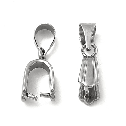 Нержавеющая Сталь Цвет Не тускнеет 304 нержавеющая сталь скобы для колки льда, цвет нержавеющей стали, 10~10.5x4 мм, отверстие : 5x3.5 мм, штифты : 0.6 мм, 6 mm внутренняя высокая