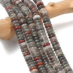 Гелиотроп Природные африканские гелиотроп бисер пряди, диск, 8x3 мм, отверстие : 1.4 мм, около 125 шт / нитка, 15.28'' (38.8 см)