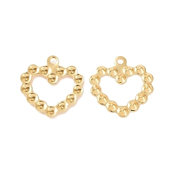 Золотой Ионное покрытие (ip) 304 подвеска из нержавеющей стали со стразами, сердце прелести, золотые, пригодный для стразов 1 мм, 13.5x13x1 мм, отверстие : 1.2 мм