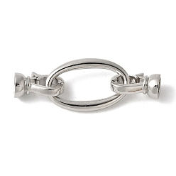 Платина Латунь раз по сравнению с застежками, без свинца и без кадмия, долговечный, стойки покрытие, овальные, платина, 44 мм