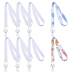 White 8Pcs Polyester Name Card Straps, with Alloy Clasps, White, 495mm